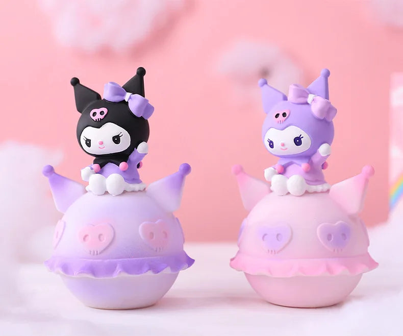 Sanrio Kuromi Cinnamonroll Moon Veilleuse LED Kawaii 3D Dessin Animé Ornement Mignon Beauté Chambre Veilleuse Lampe De Chevet Décor