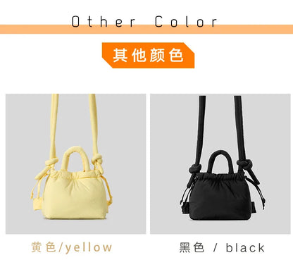 Fashion Small Puffer Tote Bag Designer Padded Women Shoulder Bags Nylon Down Cotton Crossbody Bag Mini Lady Handbags 2024