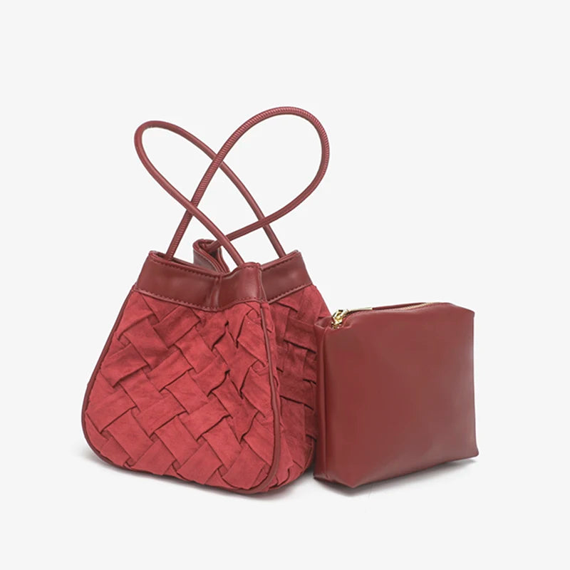 Sacs composites de mariage en velours tissé pour femmes, sacs à main de luxe de créateur, sacs à main 2024, nouveauté à la mode, petit portefeuille à bandoulière