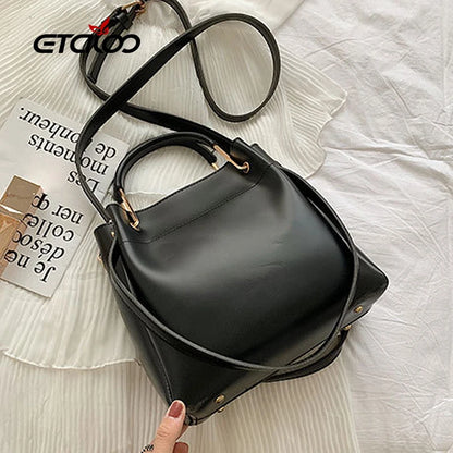 Bolso de mano de piel suave para mujer, bolso de hombro de alta calidad para mujer, bolso de mano tipo cubo, bolsos de moda para mujer, novedad de 2024