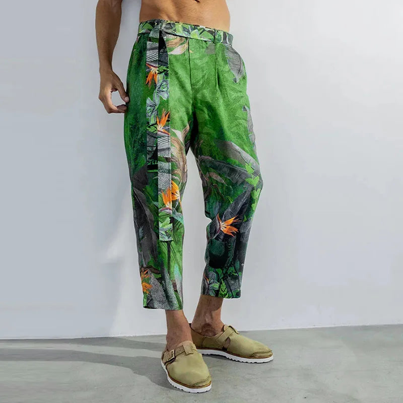 2024 Hommes Pantalons Impression Lâche Joggers À Lacets Pantalons Décontractés Hommes Streetwear Mode Loisirs Hommes Pantalons Longs S-5XL INCERUN