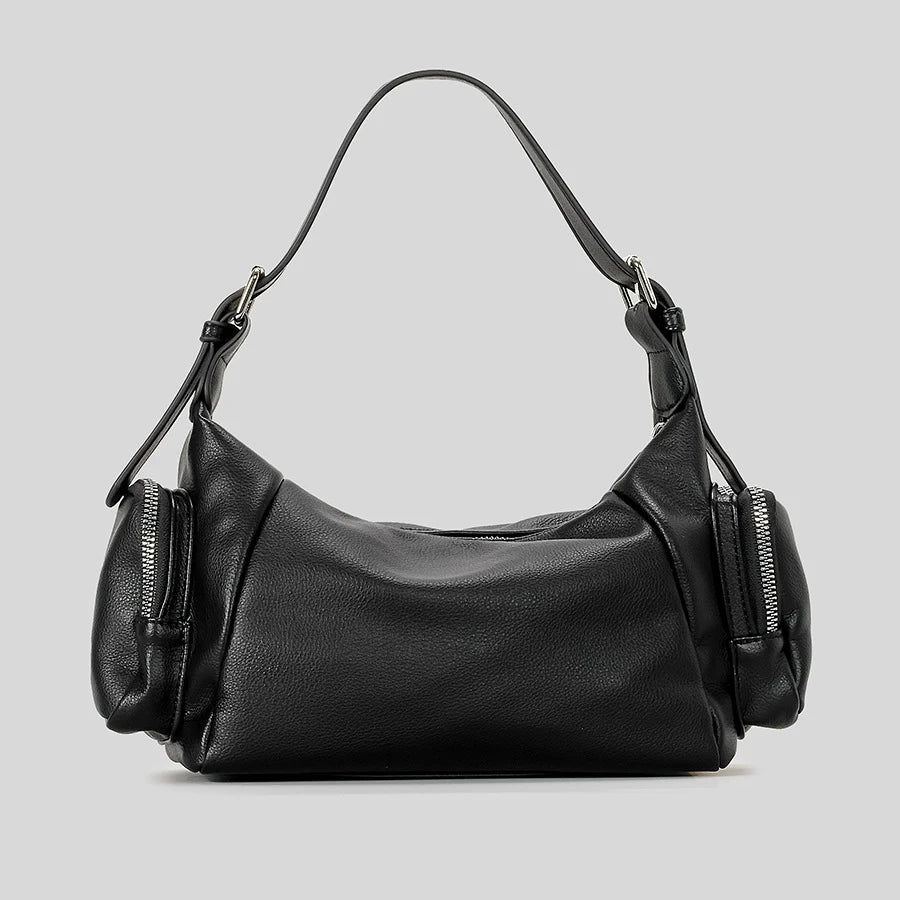 Bolso de mano vintage con múltiples bolsillos para mujer, estilo punk, de piel sintética de lujo, tipo bandolera, estilo mensajero Y2K 2024