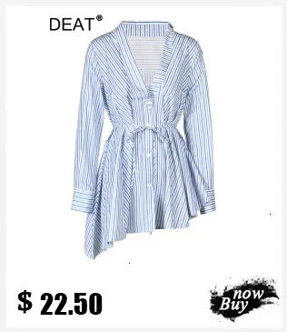 DEAT Fashion - Camisa de mujer con solapa, holgada, de un solo pecho, con mangas de color contrastante, blusa irregular con banda para el cuello, otoño 2024, nueva 7AB002