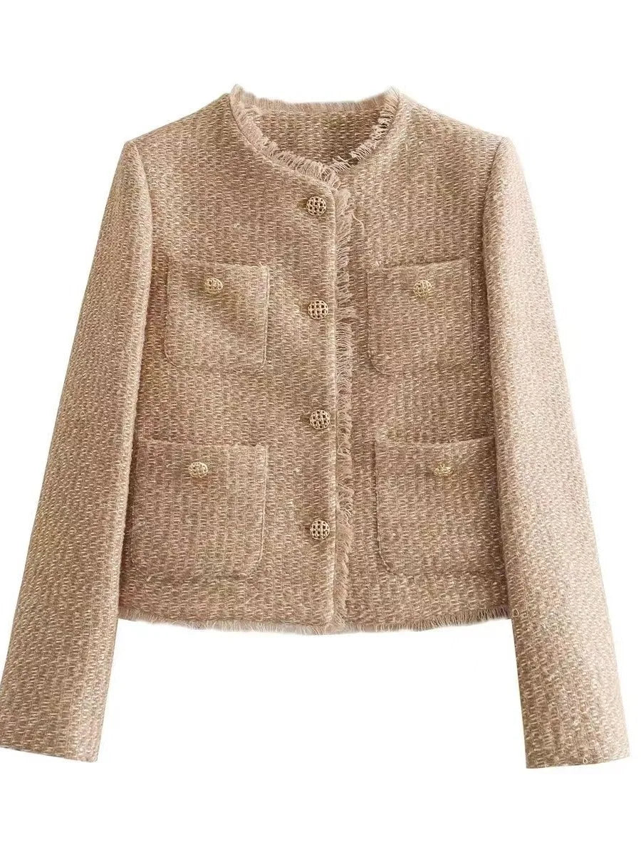 Chaqueta bomber con lentejuelas para mujer de Suninheart, chaqueta de otoño con cuello redondo, manga larga, bolsillo, dobladillo elástico, chaqueta de lentejuelas, abrigo elegante para mujer