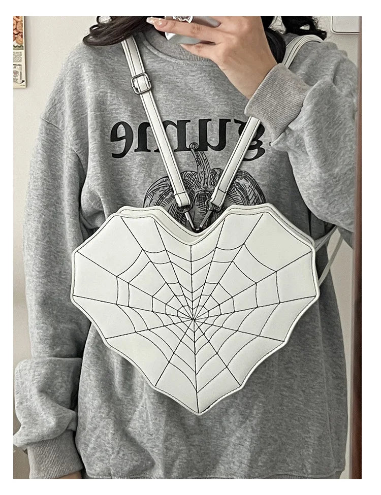 Sweet Spicy Love Bat Crossbody Bag Spider Web Women's Bag Multifunctional Shoulder Bag