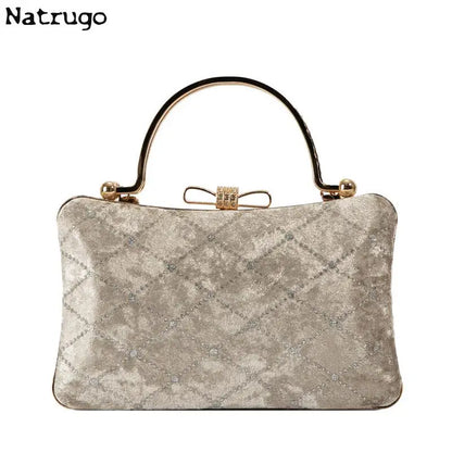 Bolso de mano de terciopelo para mujer, de lujo, para cenas formales, para dama de honor, para bodas, fiestas, con diamantes, bolso de hombro con cadena para mujer