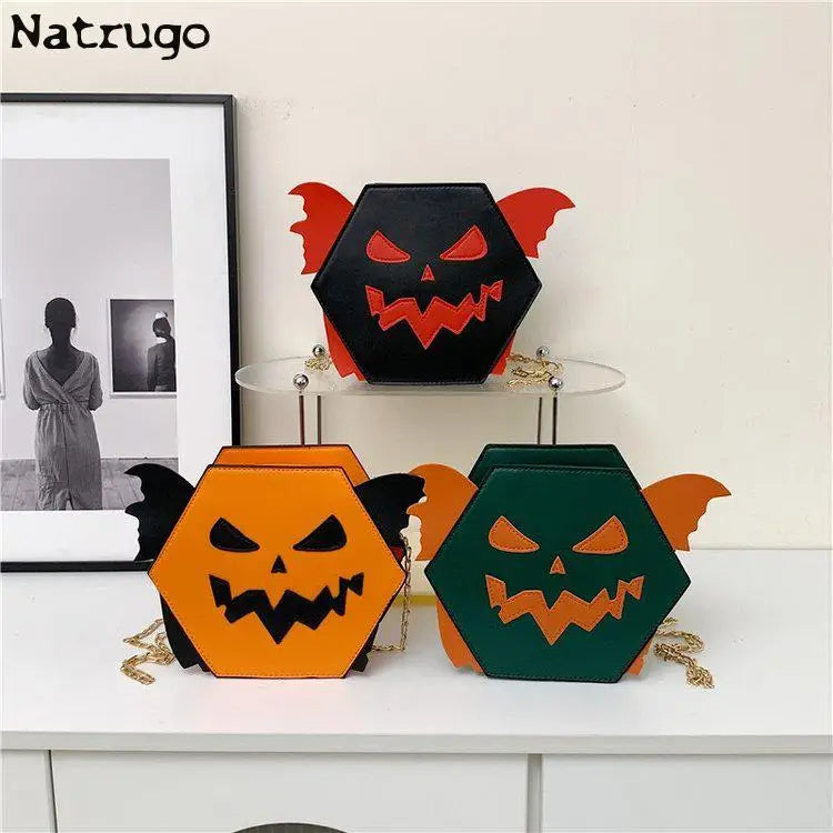 Funny Halloween Pumpkin Women's Bag Fashion Chain Crossbody Bag Women's Handbag