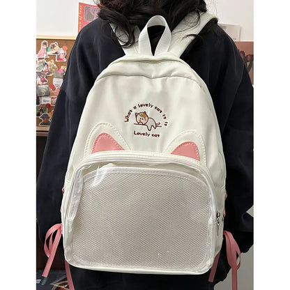 Sac à dos japonais Kawaii Itabag pour poupée de 20 cm, cartable pour étudiante, sac à dos avec oreilles de chat pour femme, jolis sacs à dos Mochilas Mujeres