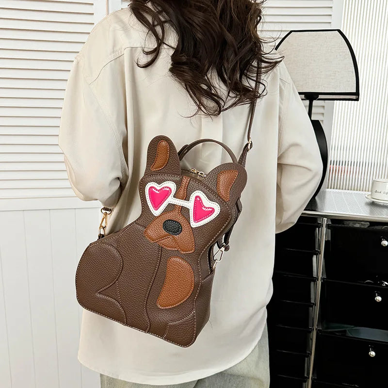 Fashion Shoulder Bag For Women Luxury Designer 3d Dog Shape Handbag Lady Evening Party Purse Crossbody Messenger Bag