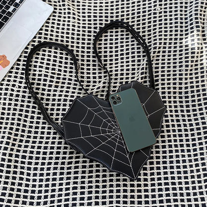 Sweet Spicy Love Bat Crossbody Bag Spider Web Women's Bag Multifunctional Shoulder Bag