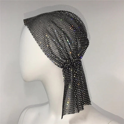 Crystal Diamonds Bandana Hair Band 2023 Fashion Headband Woman Hip Hop Headscarf Rave Festival Turban Club Party Headwear