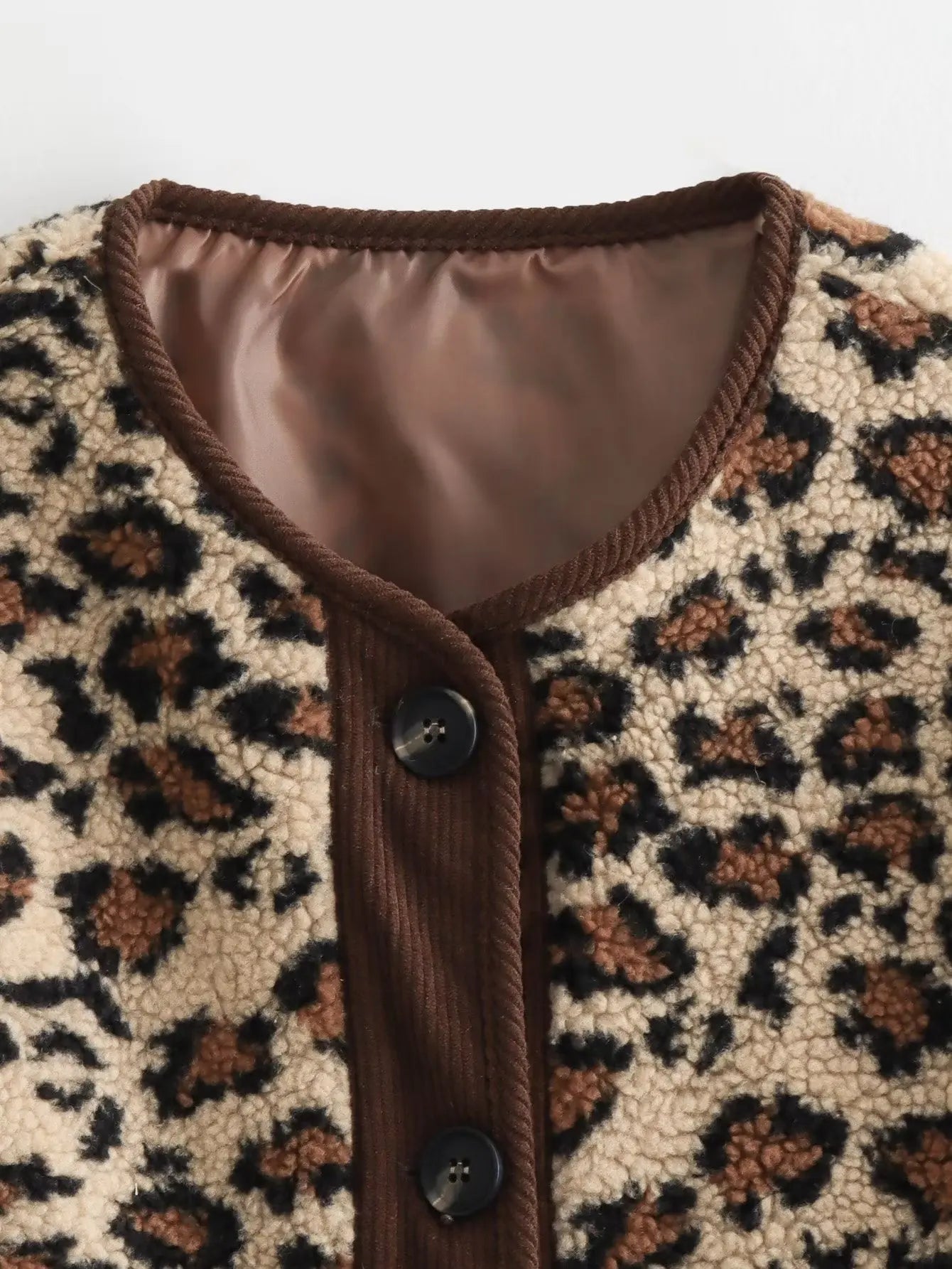 Chaqueta de leopardo de otoño Suninheart, abrigo para mujer, novedades de 2024, chaqueta de un solo pecho con cuello redondo, abrigo informal para mujer