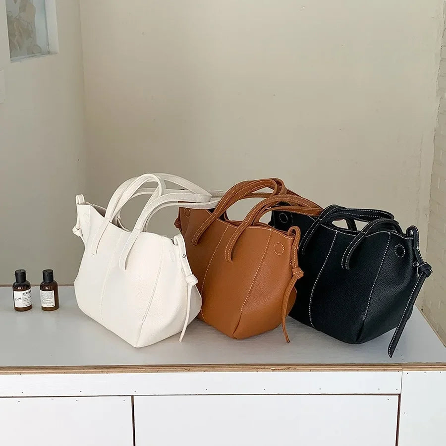 Sacs à bandoulière trapèze tendance pour femmes, sacs à main de luxe en cuir PU, petit fourre-tout Hobo, sac de travail pour femmes, tendance 2024