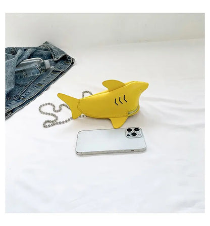 Cute 3D Animal Shark Cross Body Bags Womens Unique Adorable Cute Clutch Purse Bags