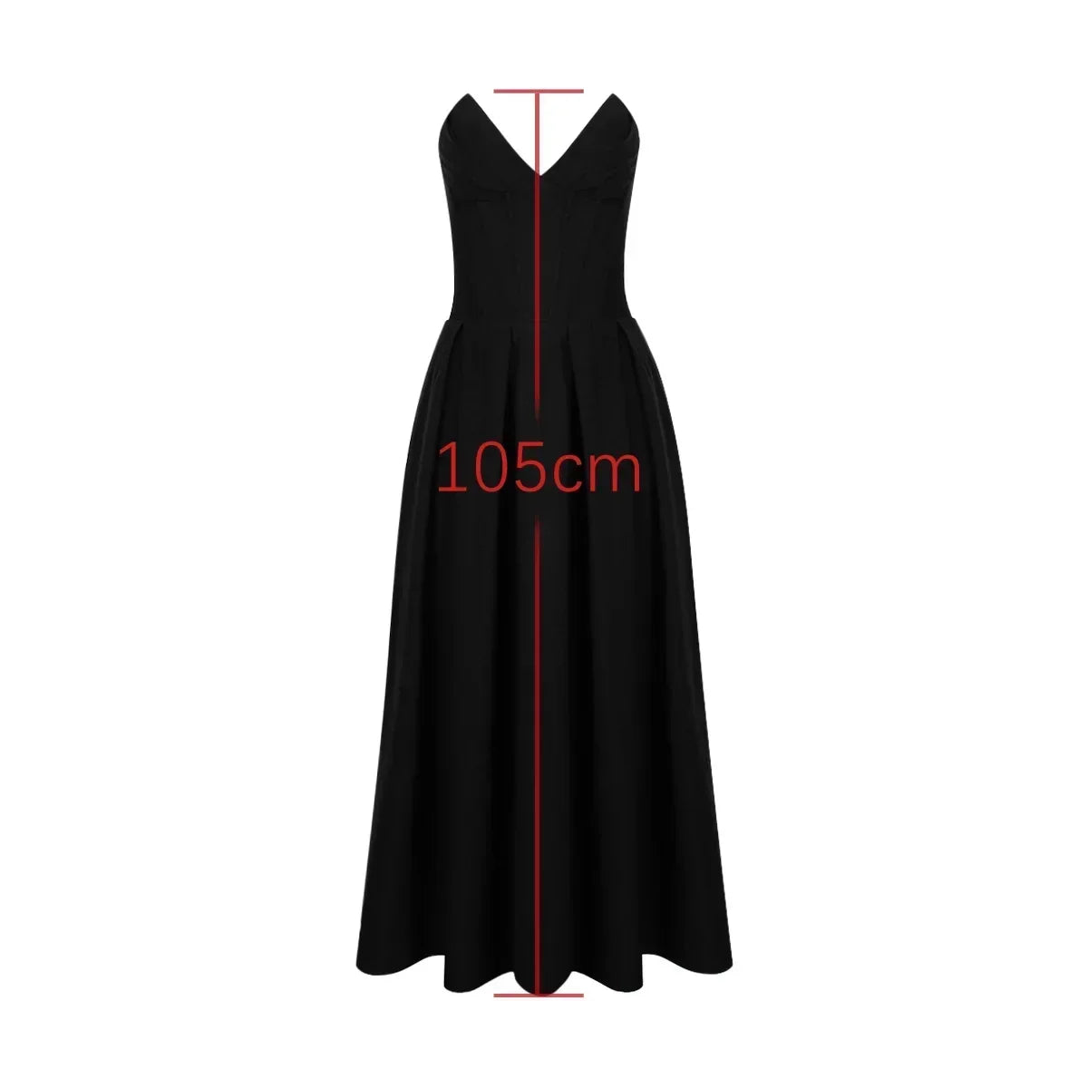 Robe de mariée élégante noire Suninheart Robe corset sexy sans bretelles Robe mi-longue de fête de Noël pour femmes Vêtements 2023