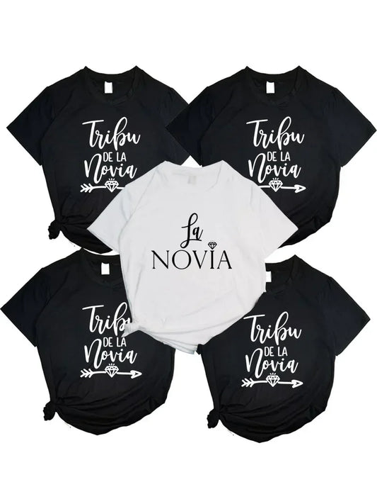 Camiseta de mujer La Novia España con inscripciones para despedida de soltera, despedida de soltera, para mujer, T45