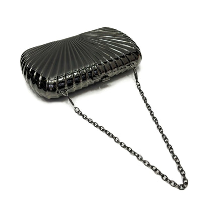 Bolso de mano de metal de moda para mujer, bolso de hombro tipo bandolera con cadenas de lujo, elegante bolso de fiesta de noche con purpurina 2024