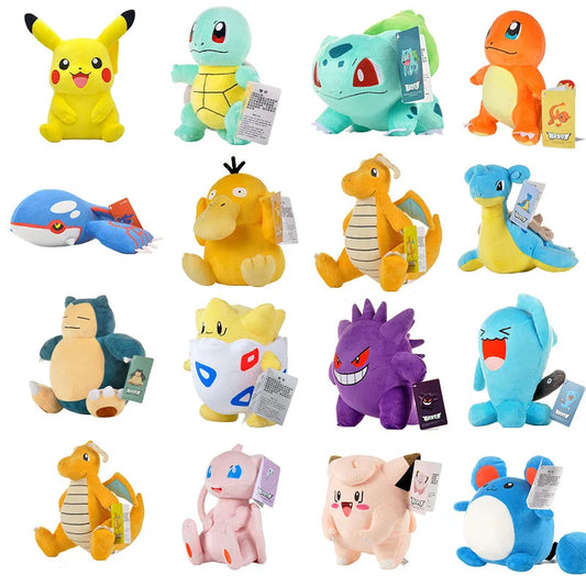 Jouets en peluche Pokémon de 20 à 30 cm, Kawaii Pikachu, Jenny, tortue, Gengar, figurines de dessin animé, poupée, cadeau d'anniversaire pour enfants