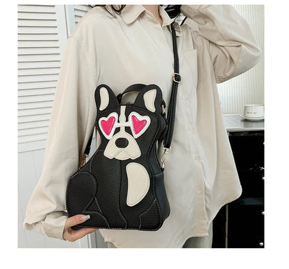 Fashion Shoulder Bag For Women Luxury Designer 3d Dog Shape Handbag Lady Evening Party Purse Crossbody Messenger Bag