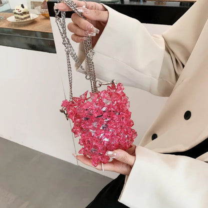 Super Mini Acrylic Purse Brand Chain Straps Crossbody Bag for Women 2022 In Trend Fashion Shoulder Handbags Luxury Designer