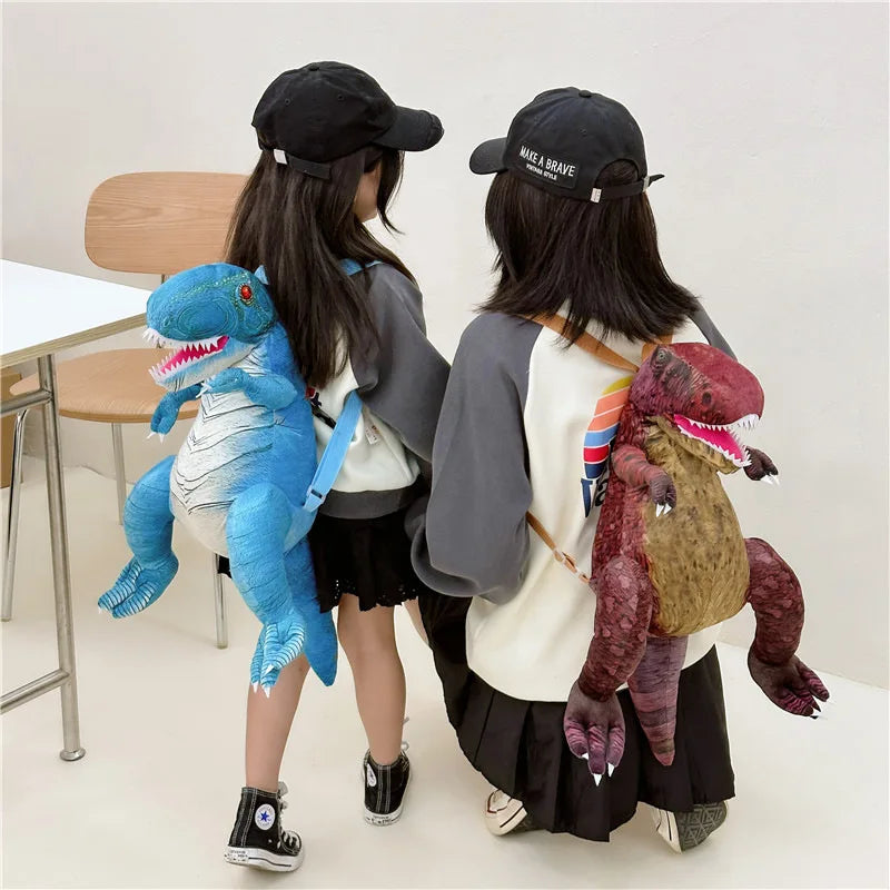 Sac à bandoulière parent-enfant 2024 Nouveau sac à dos créatif dinosaure 3D Sac à dos mignon dessin animé animal Sac à dos dinosaures pour enfants