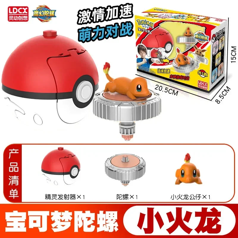 Pokemon Ball Battle Gyro Toy Pikachu Charmander Mewtwo Pocket Monsters Figurine d'action Jouets Cadeau