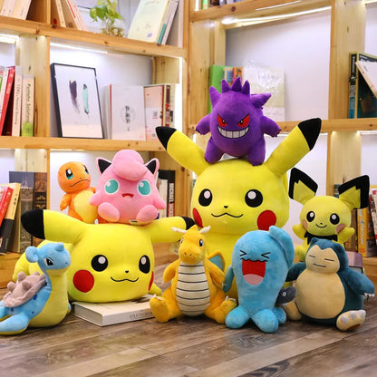 Jouets en peluche Pokémon de 20 à 30 cm, Kawaii Pikachu, Jenny, tortue, Gengar, figurines de dessin animé, poupée, cadeau d'anniversaire pour enfants