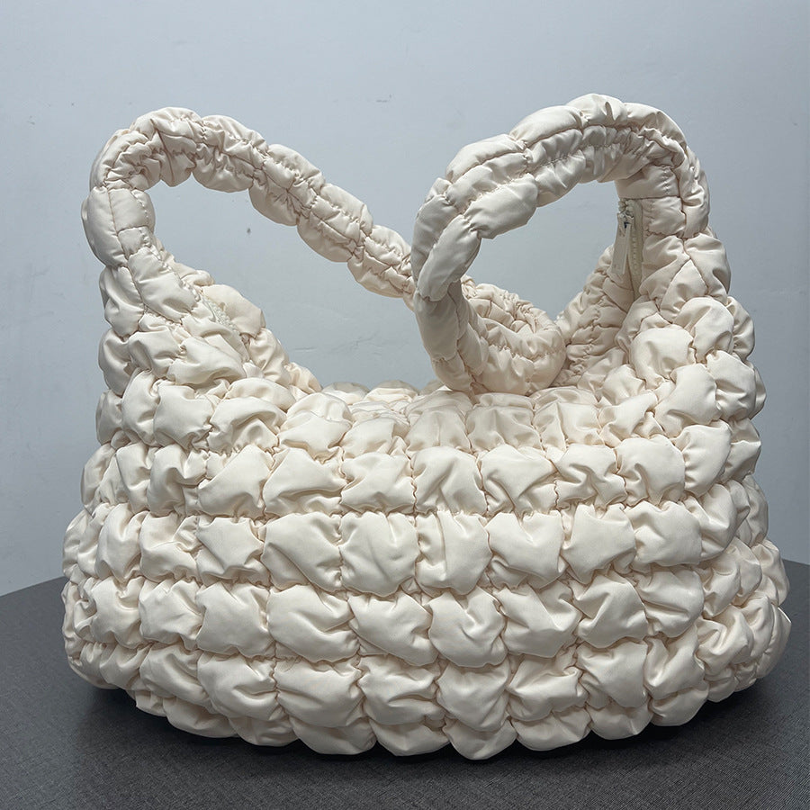 Sac à bandoulière plissé en nuage pour femme, grande capacité, léger