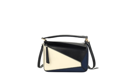 Contrast Color Geometric Shoulder Bag For Women