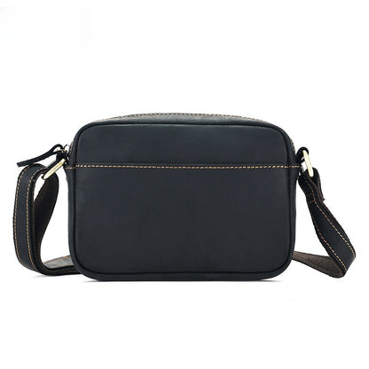 Bolso de hombro de piel de vaca de alta gama para hombre, estilo mensajero, estilo retro, de piel auténtica