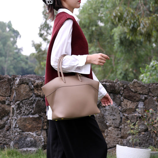 Bolso estilo alas portátil de piel de vaca de gran capacidad