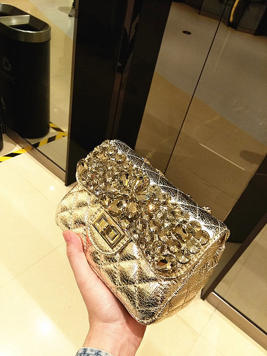 Sac à main en diamant avec strass en diamant