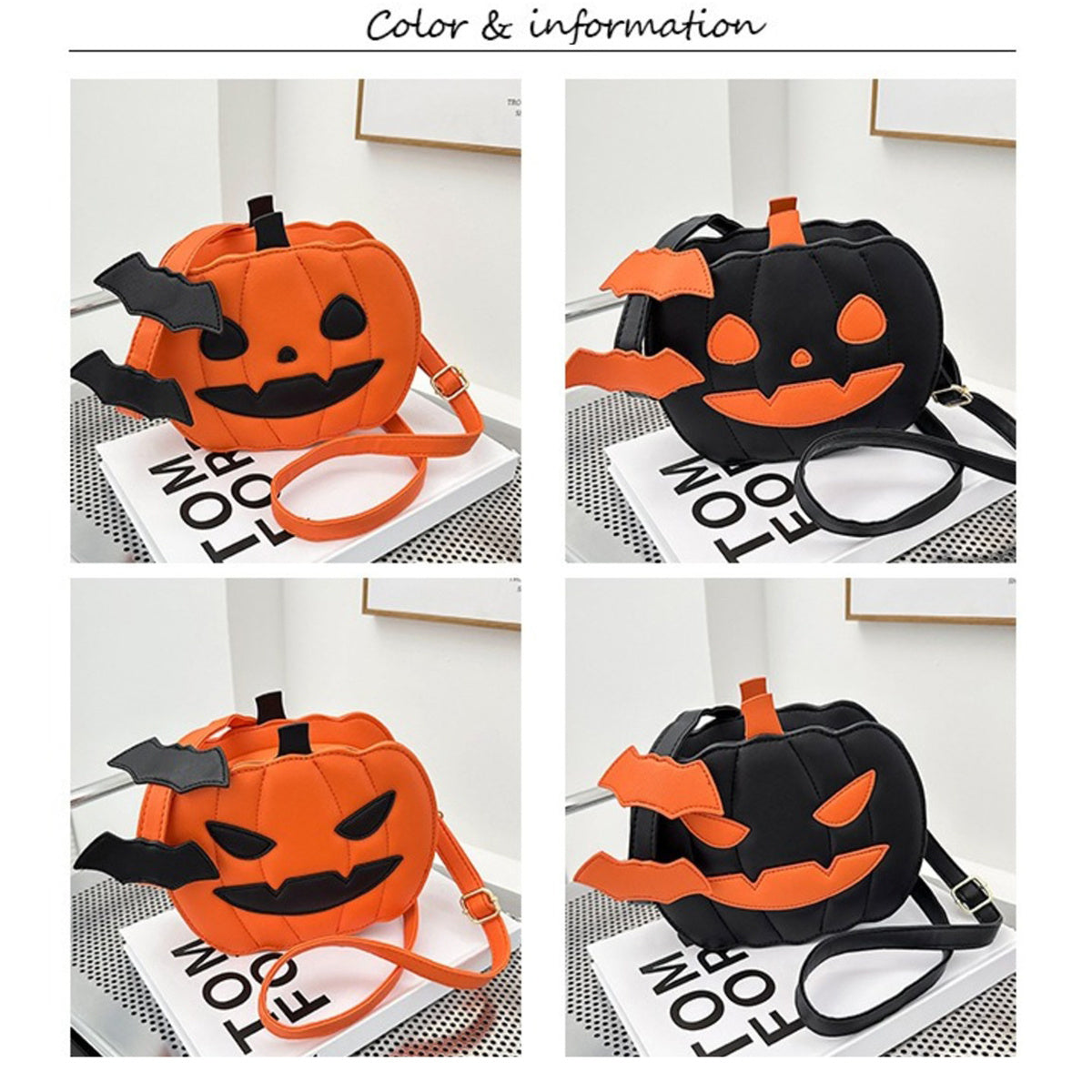 Sac à bandoulière citrouille d'Halloween pour femme, sac à main fantaisie citrouille, sac à bandoulière diable d'Halloween, sac à main amusant