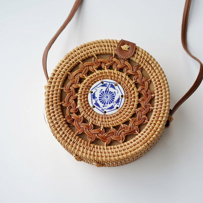 Fashion Personality Retro Rattan Weave Bag