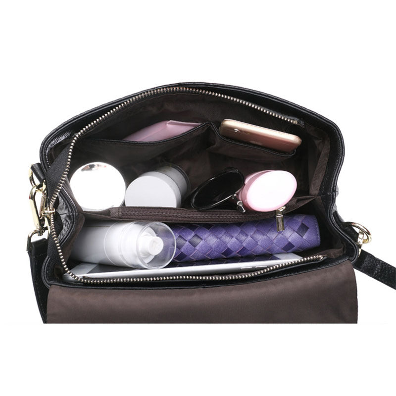 Bolso bandolera tejido de piel auténtica para mujer, bolso bandolera pequeño, bolso bandolera para mujer