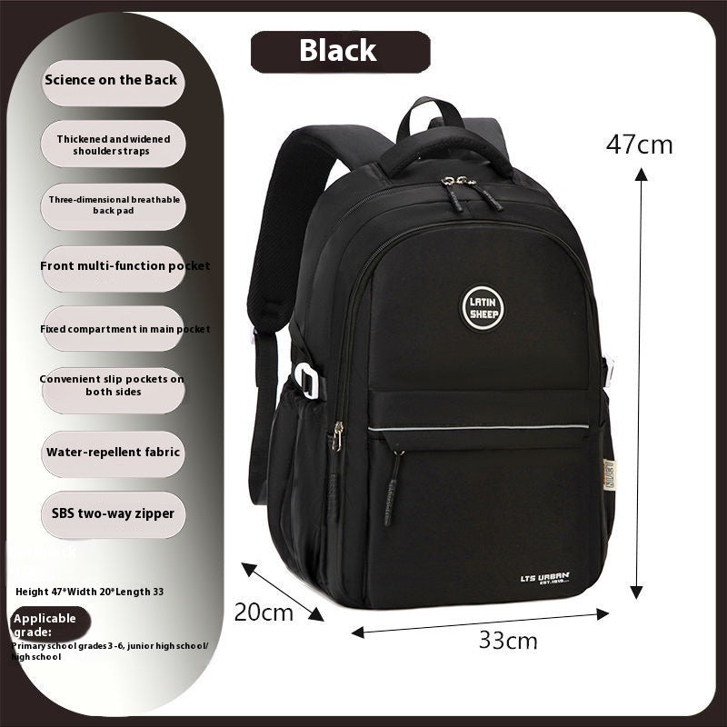 Student Backpack Burden Reduction Large Capacity Spine Protection