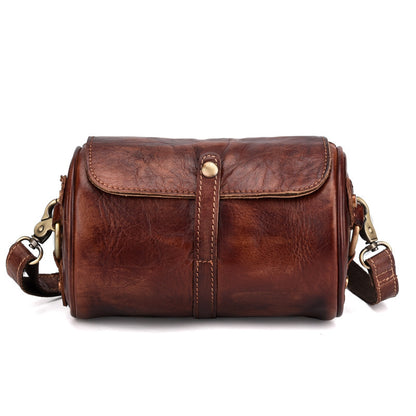 Fashion Retro Small Leather Bag Hand Rubbed Colour Ladies