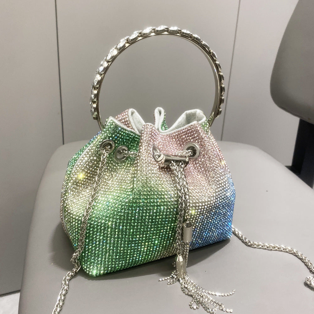 Sac à main européen et américain en diamant brillant pour femme