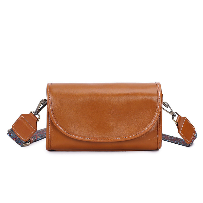 Sac messager en cuir de vachette pour fille simple