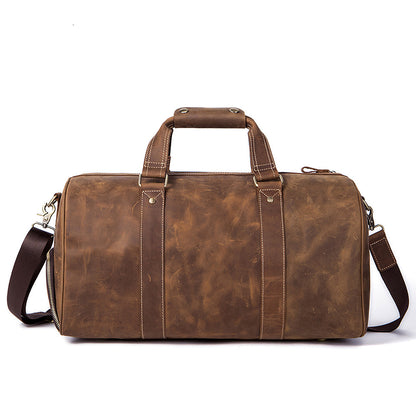 Bolso de viaje vintage de piel Crazy Horse para hombre