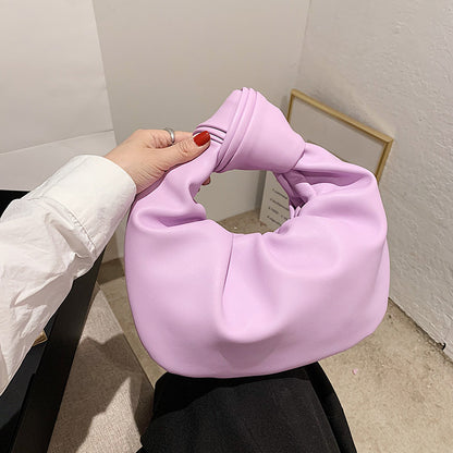 Bolso bandolera estilo occidental portátil con pliegues para mujer