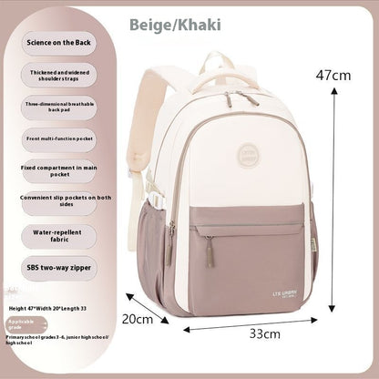 Student Backpack Burden Reduction Large Capacity Spine Protection