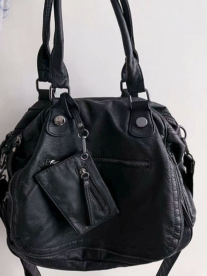 Sac bandoulière grande capacité multi-zip