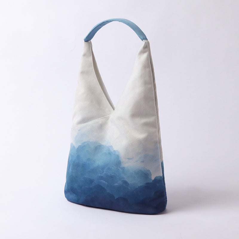 Sac à bandoulière simple et artistique pour femme, grande capacité