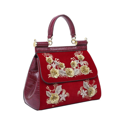 Sac à main design unique pour femme avec motif de fleurs