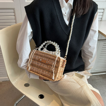 Woven Bag Women's Shoulder Crossbody Small Square Bag