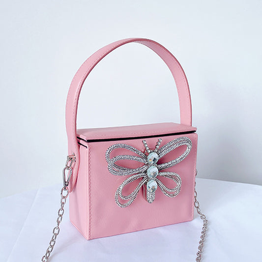 Bolso bandolera de mano con diseño de mariposa para mujer