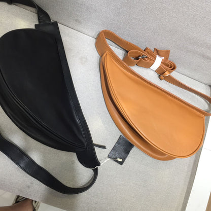 Bolso de hombro para mujer, accesorio de vestir hecho a mano con superficie de piel de vacuno auténtica retro