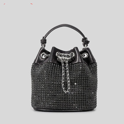 Sac seau à strass pour femme avec niche et strass