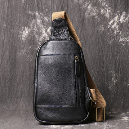 Men's Leather Casual Cross-body Chest Bag